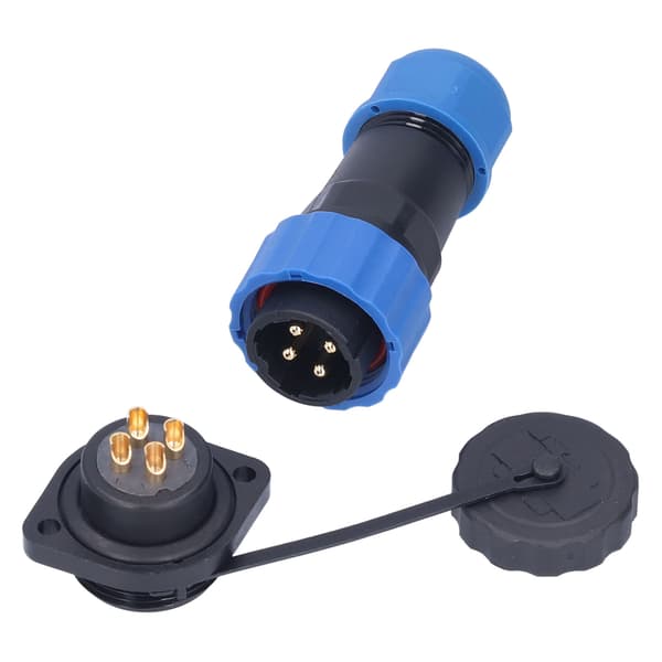 IP68 Vandtæt Luftfartsstik Flangemontering AC380V 25A Industriel Strømstikadapter 4 Pin