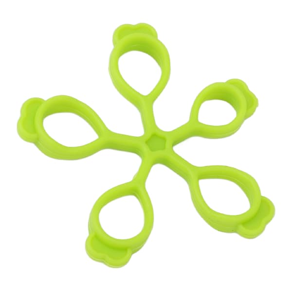 Silikon Fingersträckare Blomform Återfjädring Dekompression Handgreppsstärkare för Kontor Utomhus Grön 8.8lb