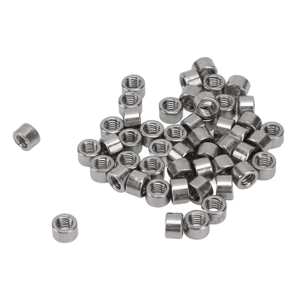 50 stk. M4x0.7 runde koblingsmøtrikker, 4 mm længde, 304 rustfrit stålforbindelse til reparationer