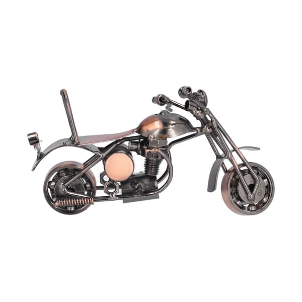 Motorcykelmodell Retro Brons Liten Klassisk Utsökt Heminredningshantverksprydnad