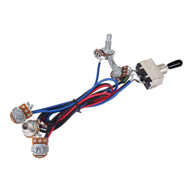 2 volymer 2 ton 1 jack 500K pot 3-vägs switch ledningssats för Les Paul LP-gitarr