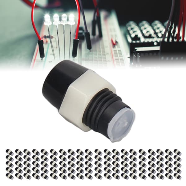 100 stk. 5 mm LED-holderclips, sort plastpanelmonteringssokkelmonteringssæt