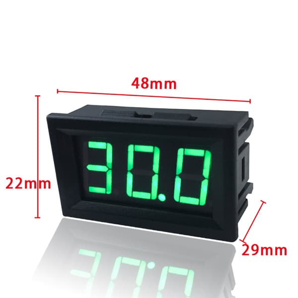 0,56 tum digital voltmeter 3-tråds LED-spänningstestare 0-100V grön panelmätare
