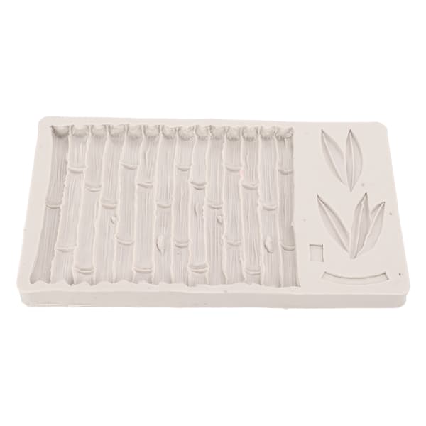 Silikonform Säker Elastisk Grå Löv Bambudesign Rivtålig Enkel Demoulding DIY Bakform
