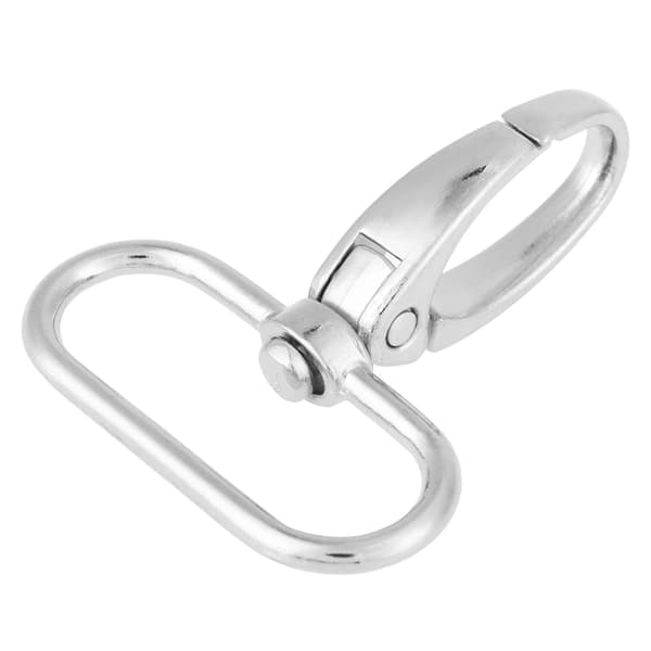 20 st. väskspännen i zinklegering, vridbara karbinhakar, nyckelringskrokar (32 mm)