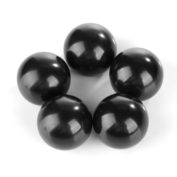 5 svarta runda bakelitknoppar M8x32mm - Förpackning med 5 för maskinbyte