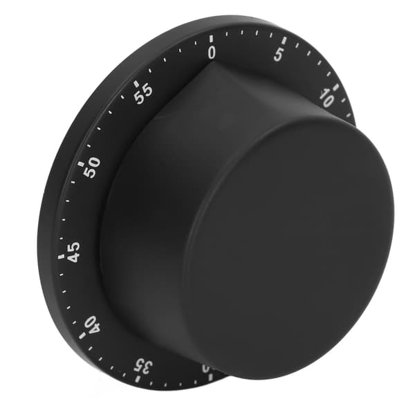 Magnetisk køkkentimer 304 rustfrit stål madlavningsur sort mekanisk stopur