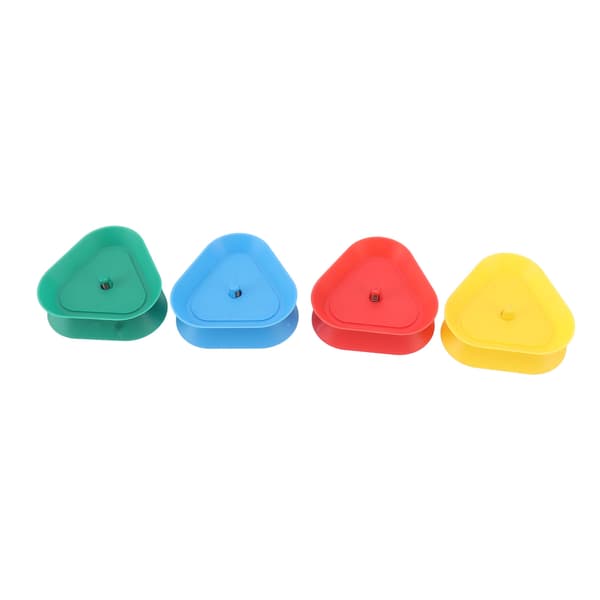 4-pack handsfree poker-korthållare, triangulär fjäderdesign i plast