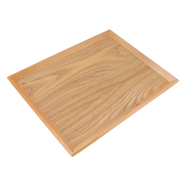 Rektangulär serveringsbricka i trä, multifunktionell fruktfat, utomhus pizzasamling, 36,5x27 cm