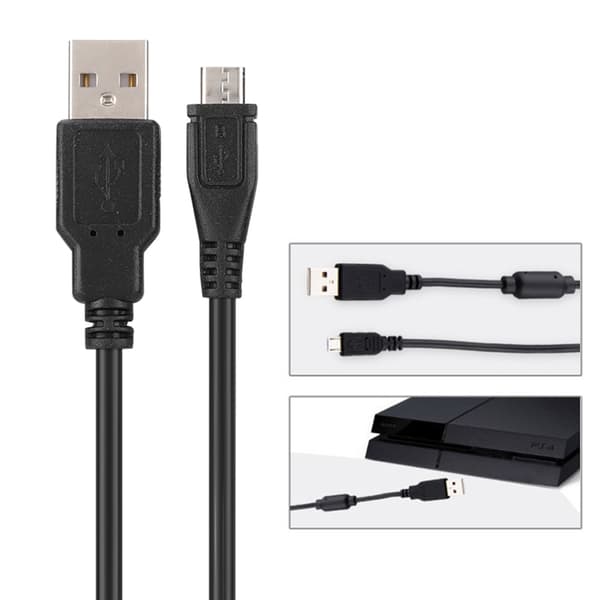USB-laddningskabel 1,8 m ABS för PS4 Slim Pro Gamepad-kontroll, 1-pack