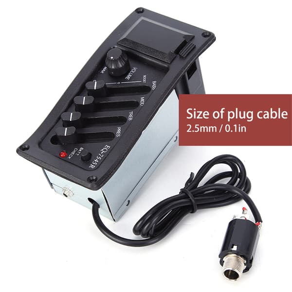 Trä akustisk gitarr pickup EQ 7545R med bas mellan diskant förstärkare