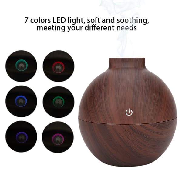 130 ml USB LED Mini Æterisk Olie Diffuser Kontor Skrivebord Luftfugter
