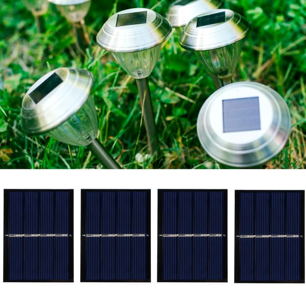 4-pak 0,65W 2V DIY solpanelmodulsystem til opladning af solcellebatteri 60x80mm