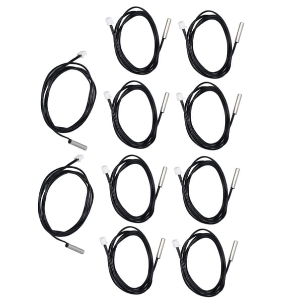 10 stk. NTC Termistor Temp Sensor Probe 5x25mm Cylindrisk Hoved 5K B3470