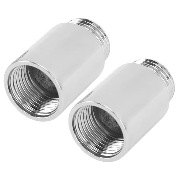 2-pack förkromad duschmunstycksförlängningsarm i rostfritt stål, 3 cm/1,2 tum badrumsmunstycksrör