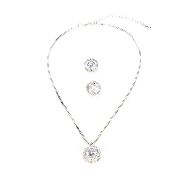 Glittrande Halsband Örhängen Set Elegant Damaccessoar Set Bröllopsfödelsedagspresent