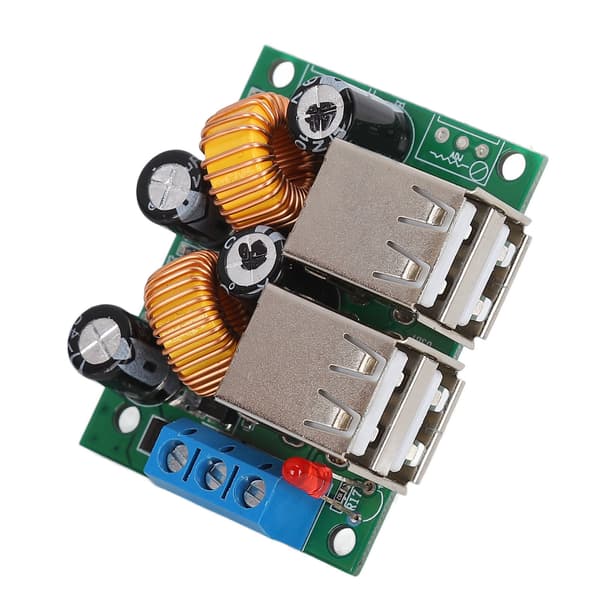 4-vejs USB-oplader modul Buck Converter DC 12V 24V 40V Step-Down til 5V 5A Strømforsyningskort