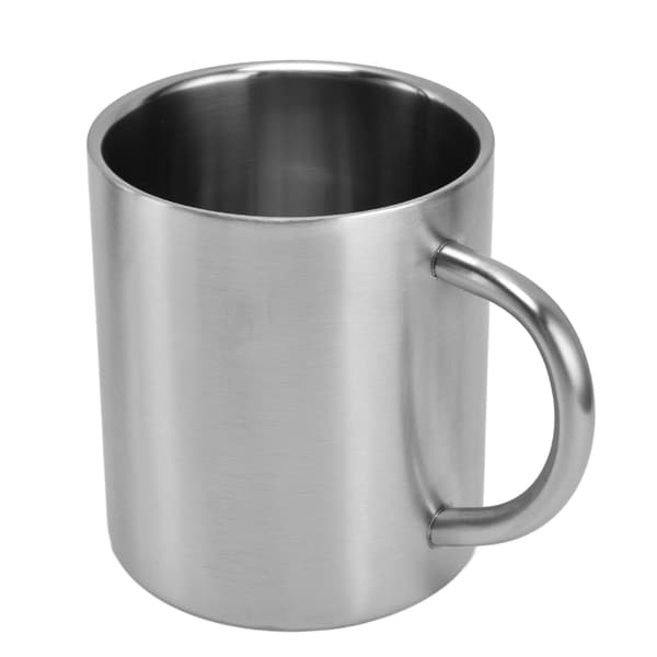 Dobbeltvæggede kaffekrus i rustfrit stål, isolerede tekopper til camping, rejser, udendørs, kontor 410 ml