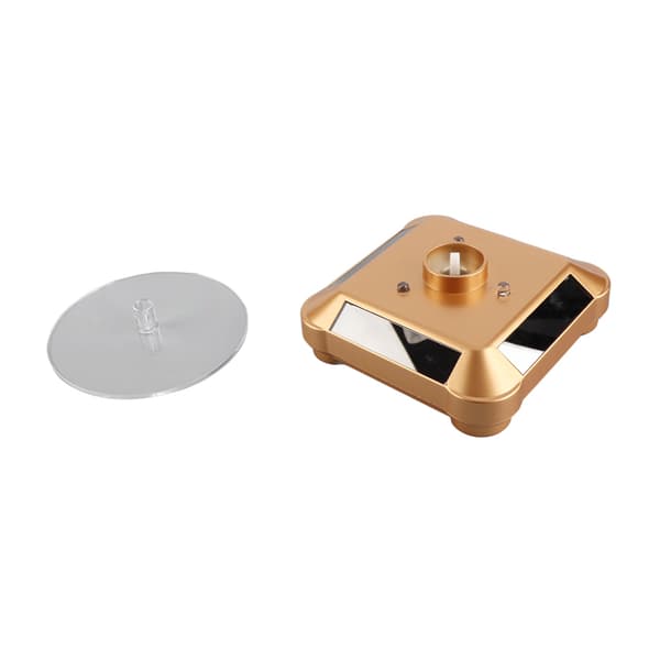 Guld LED Elektrisk Roterende Drejeskive Display Stand til Smykker Telefon