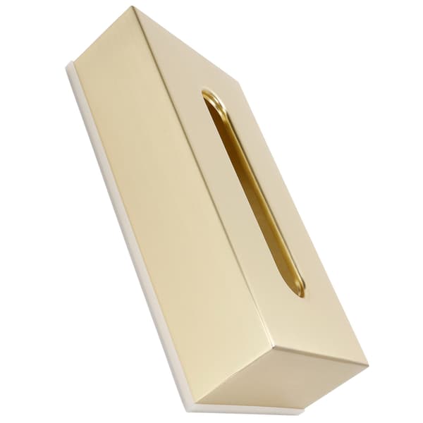 304 Rustfrit Stål Guld Rektangulær Servietholder, Innovativ Papirkasse Serviette Organizer