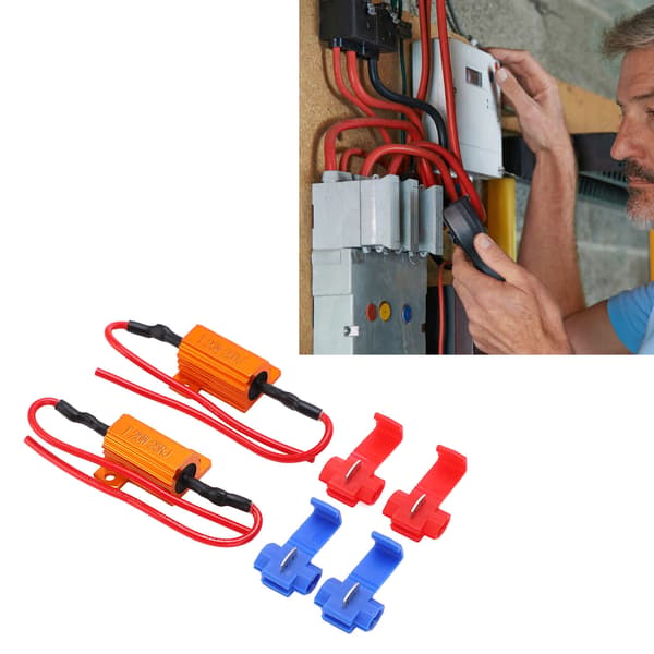 2 stk. 25W 25Ω LED belastningsmodstandsdekoder, anti-flimmer holdbar indikator, universel pasform