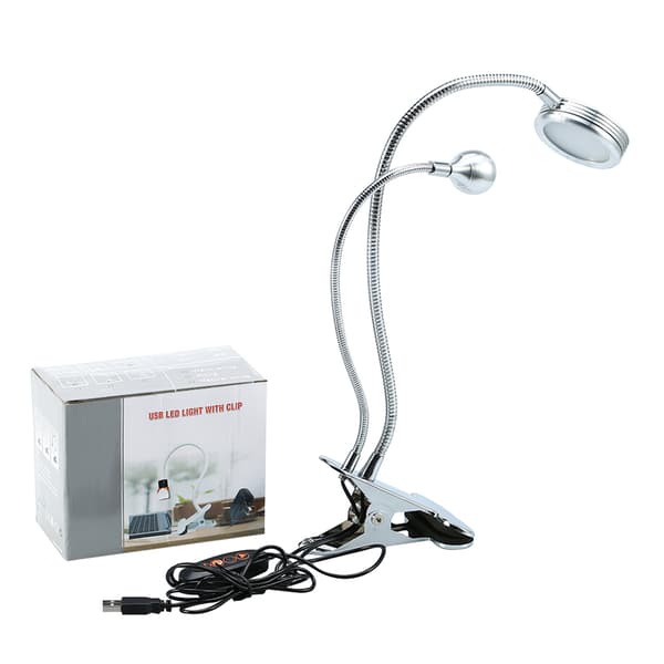 2i1 Bærbar USB Makeup Tatovering Permanent LED Lampe Justerbar Øjenvippe Manicure Lys