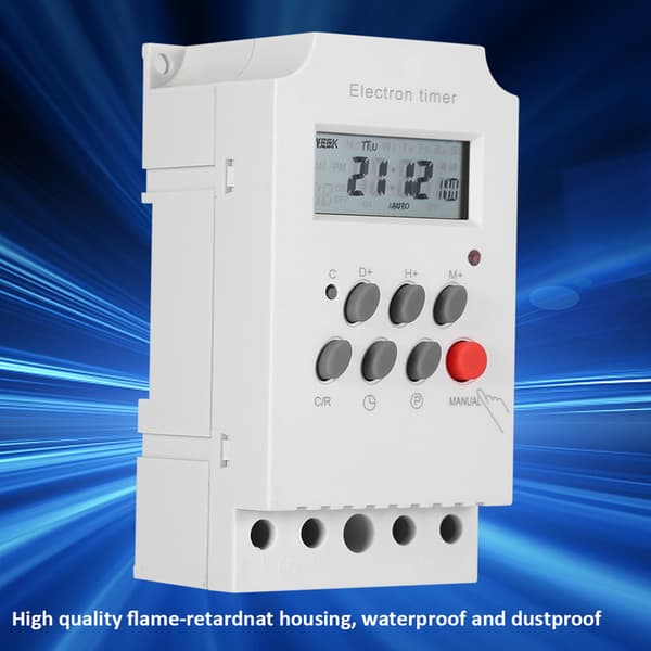 KG316T-II 30A Digital Timerrelä, 110V AC Programmerbar Strömbrytare, Elektronisk Tidskontroll