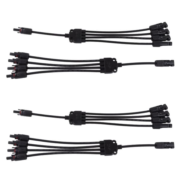 2-pak solcelle PV Y-gren parallelforbindelseskabel, han-hun-adapter, IP67 vandtæt, 1000V DC, LTY4