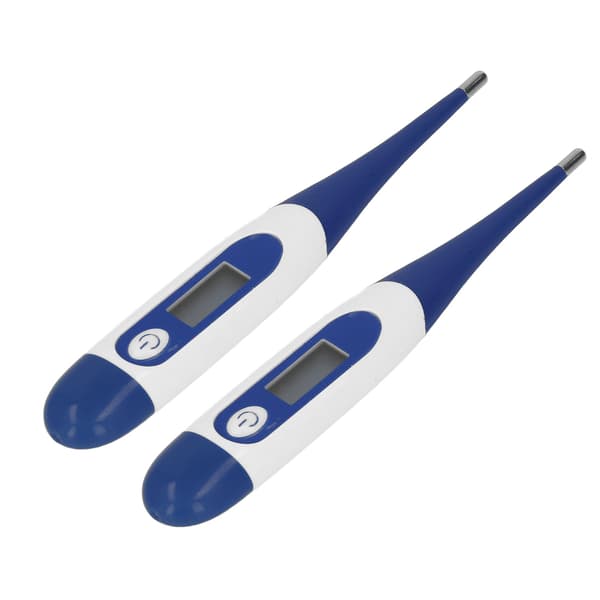 2-pack djurtermometer i plastskal, noggrann elektronisk LCD-temperaturmätare