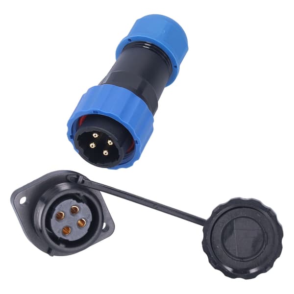 IP68 Vandtæt Luftfartsstik Flangemontering AC380V 25A Industriel Strømstikadapter 4 Pin