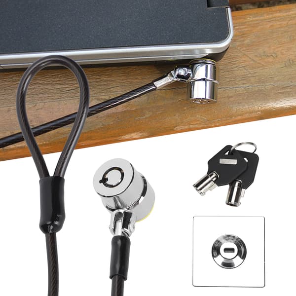 Bärbar datorlås Stöldskydd Galvaniserad Miljöskydd Datorsäkerhetskabel med låsbas för OS X Lenovo/Asus