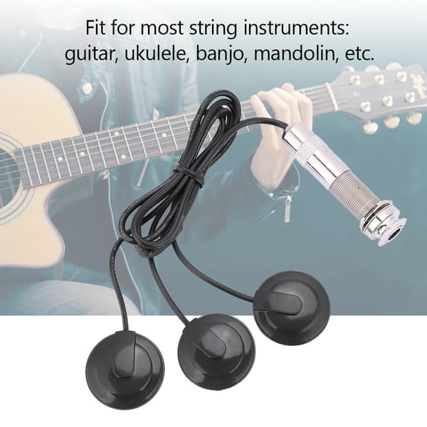 6,35 mm Piezo Pickup-givare för akustisk gitarr, ukulele, mandolininstrument