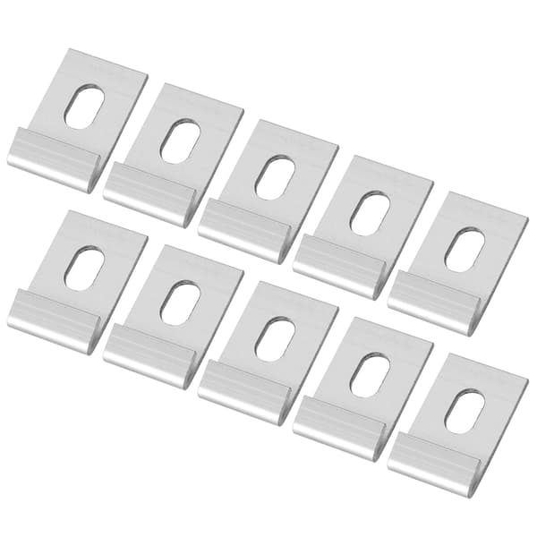 10 st växthusklämmor, krokfästen för aluminiumrambågar, silver