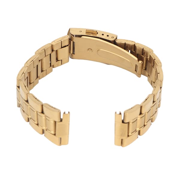Urrem i guld rustfrit stål med nem udløsning og dobbeltlås til unisex 20mm/0.79in