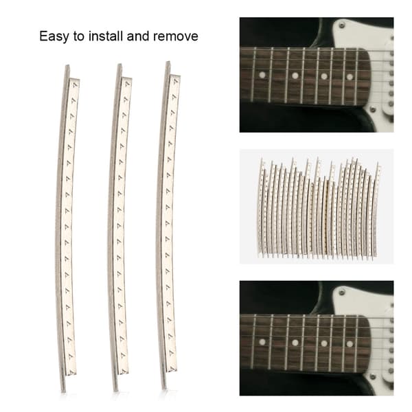 24 st koppargitarrbandtrådssats, 2,2 mm bred, som bild, för elgitarr, reservdelar för musiker