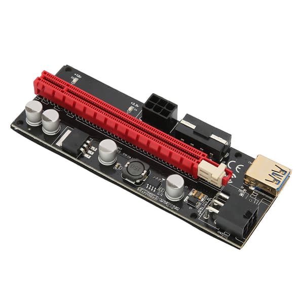 PCIE Riser 1X til 16X GPU-udvidelse Reducer belastning 60 cm USB3.0 Sikker Stabil USB Riser Strømforsyningsadapterkort