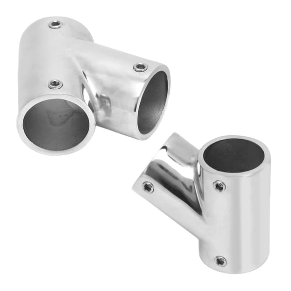 Rustfrit Stål 60° 3-Vejs Bådgelænderbeslag, 22mm (7/8\") Rørforbinder, Marine Dæk Tilbehør