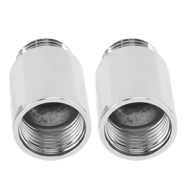 2-pack förkromad duschmunstycksförlängningsarm i rostfritt stål, 3 cm/1,2 tum badrumsmunstycksrör