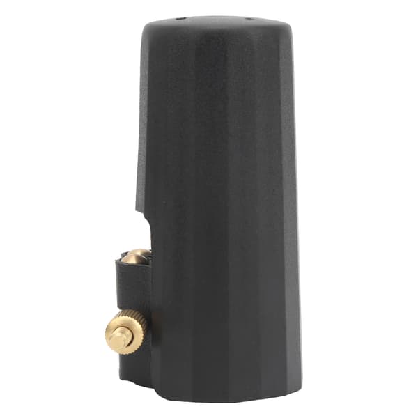 Altsaxofonmunstycke, PU-läderligatur, plastlock, vit förpackning, JS01