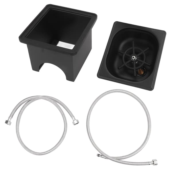 Rustfrit Stål Auto Glas Coaster Bakke til Vask - Sort Lille, Ideel til Cafe, Hotel, Bar, Mælk, Te