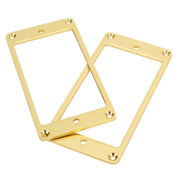 2 st aluminium gitarr pickup surround ram 92x46mm guld med skruvar för elgitarr