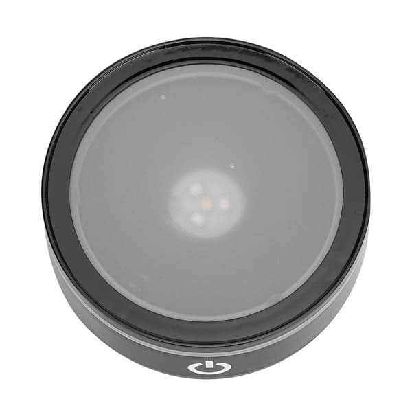 LED Base Krystal Sort Flad Touch Multi Mode Farverigt Hvidt Lys 3D Indgraveret Laser Base