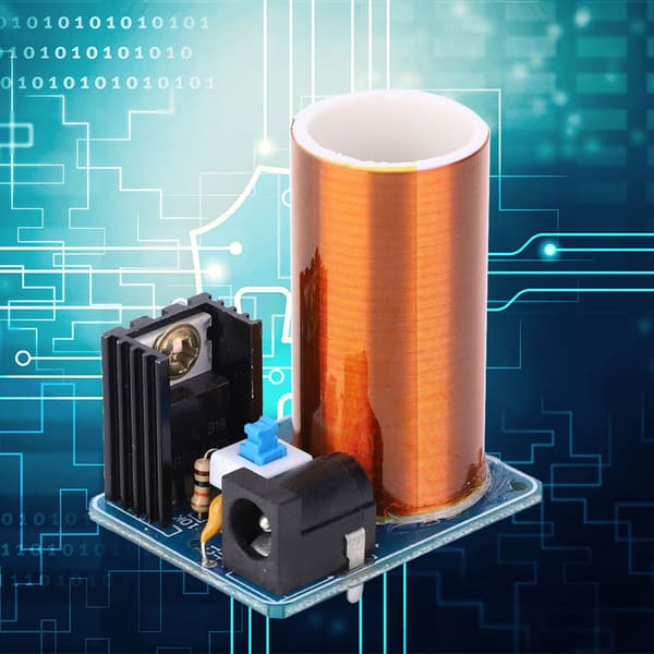 Mini Tesla Coil Kit DC12V Trådlös LED-gnistmodul DIY Elektronikprojekt