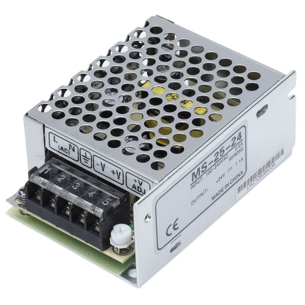 LED-driver 100-240VAC 25W aluminium strømforsyning MS-25-24 til LED-strips og belysning