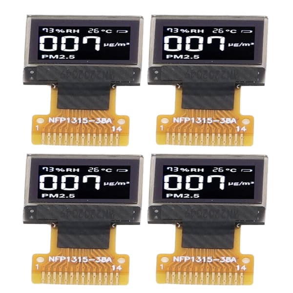 4 st 0,49\" OLED-displaymodul I2C 64x32 14-stift blå skärm