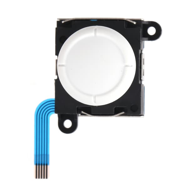 Ekstra Tommelfingerstyringsenhed til Switch Joy-Con/Lite, Hvid ABS Analog Stick, 1 stk.