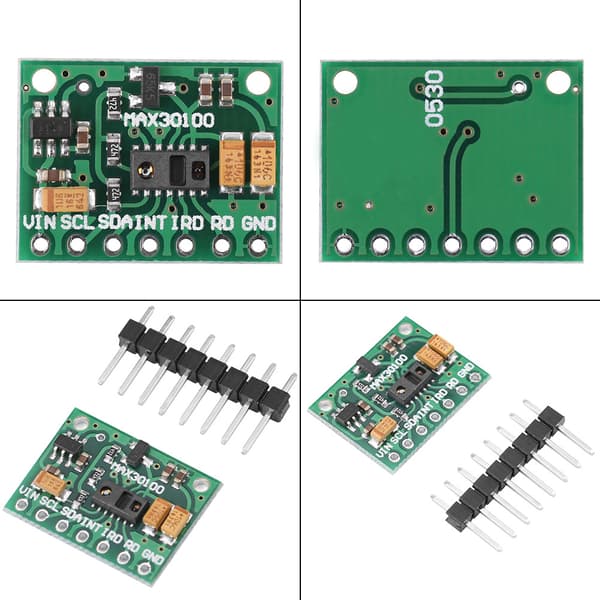 MAX30100 pulssioksimetri- ja sykesensorimoduulin kehityskortti Arduinolle