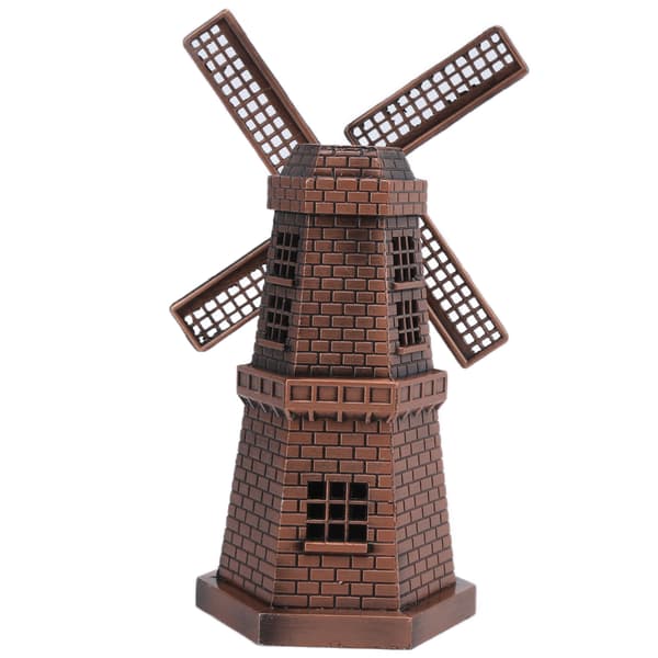 Vindmølleindretning Retro Stil Rød Bronze Mini Håndværkspynt til Bar Restaurant