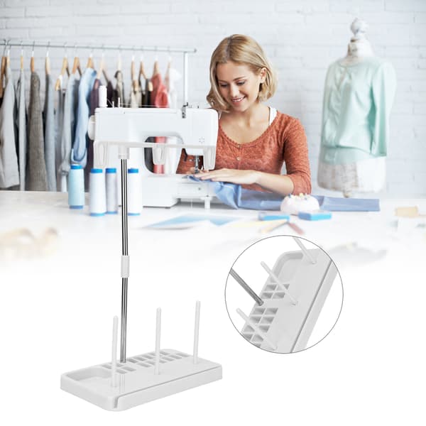 Trådställ 3-spolhållare Lätt Wright Hushållssymaskinsverktyg för quiltning DIY Beige