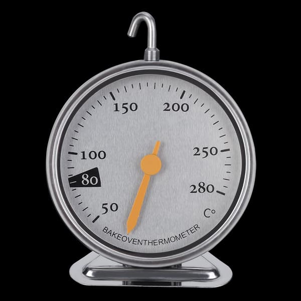 Ovntermometer i rustfrit stål, stort køkkentermometer med urskive, 50°C til 280°C